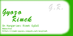 gyozo rimek business card